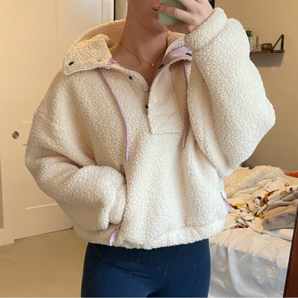 Sherpa half zip jacket